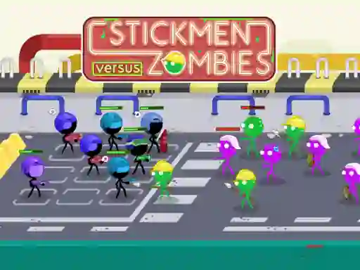 Lojë Stickmen Versus Zombies në internet