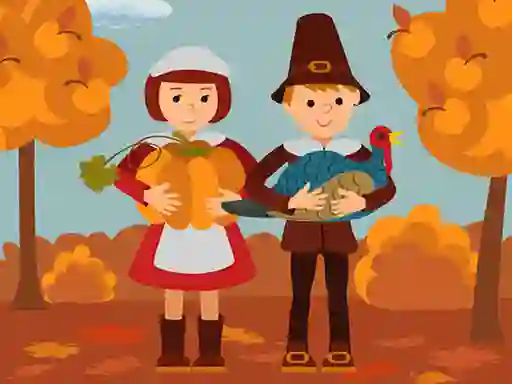 Lojë Thanksgiving Jigsaw në internet