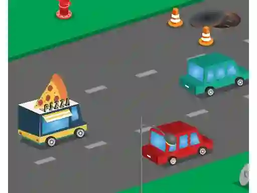 Lojë Food Rush Traffic në internet