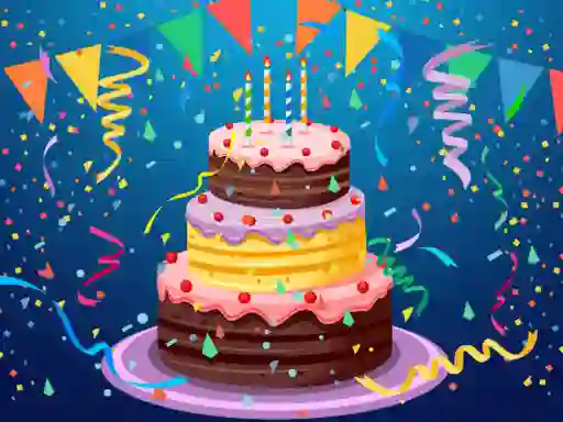 Lojë Birthday cake puzzle në internet