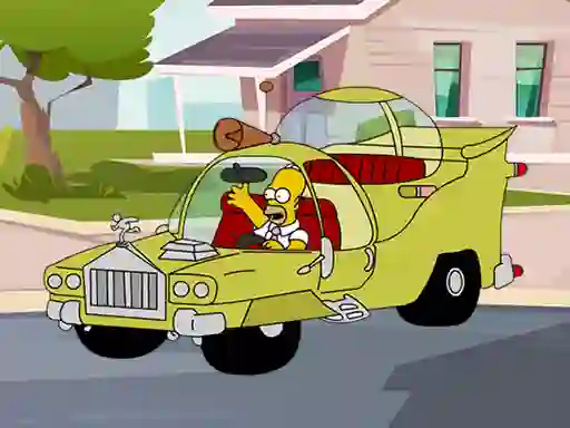 Lojë The Simpsons Car Jigsaw në internet