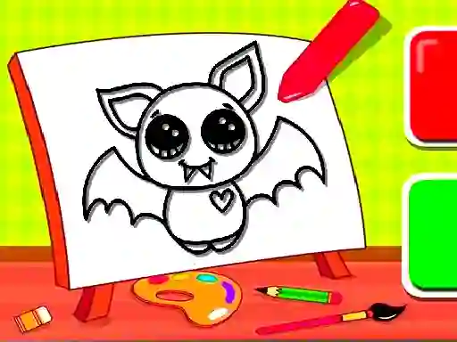Lojë Easy Kids Coloring Bat në internet