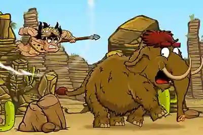 Lojë Caveman Hunt në internet