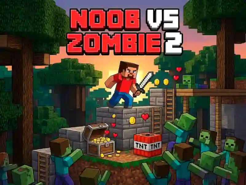 Lojë Noob vs Zombie 2 në internet