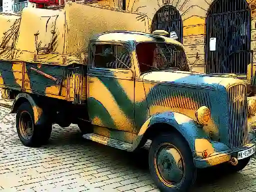 Lojë Army Trucks Jigsaw në internet