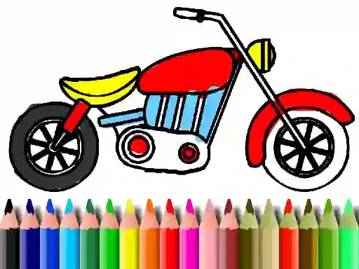 Lojë Back To School: Motorbike Coloring në internet