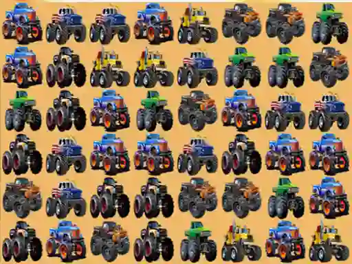 Lojë Monsters Trucks Match 3 në internet