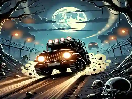 Lojë Racing Car Destroying Zombie në internet