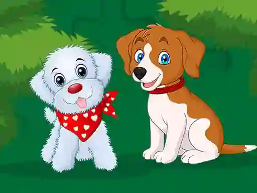 Lojë Cute Puppies Jigsaw në internet