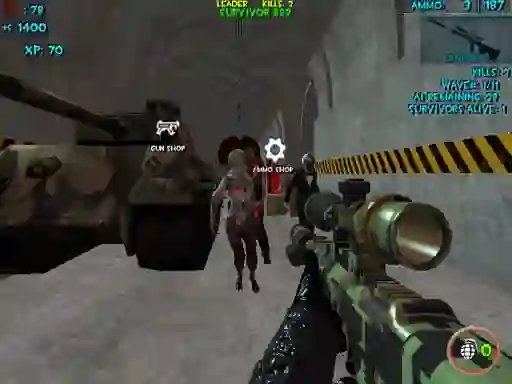 Lojë Zombie Apocalypse Bunker Survival Z në internet