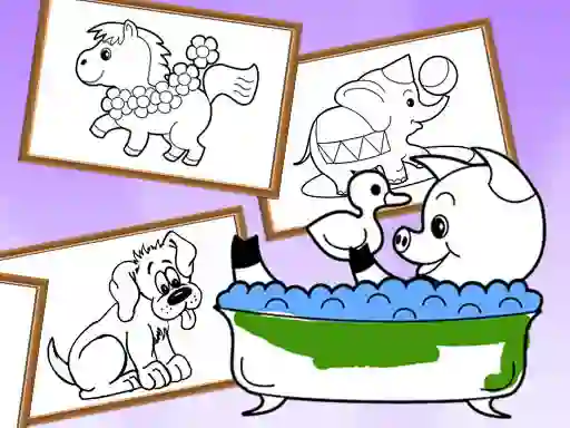 Lojë Cartoon Coloring for Kids Animals në internet