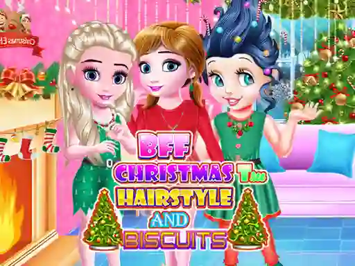 Lojë BFF Christmas Tree Hairstyle and Biscuits në internet
