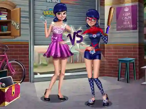 Lojë Princess vs Superhero në internet