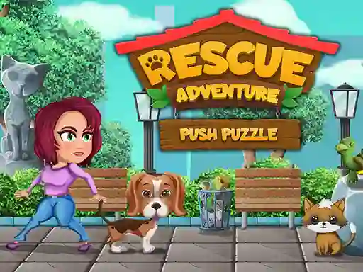 Lojë Rescue Adventure Push Puzzle në internet
