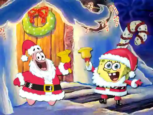 Lojë SpongeBob Christmas Jigsaw Puzzle në internet