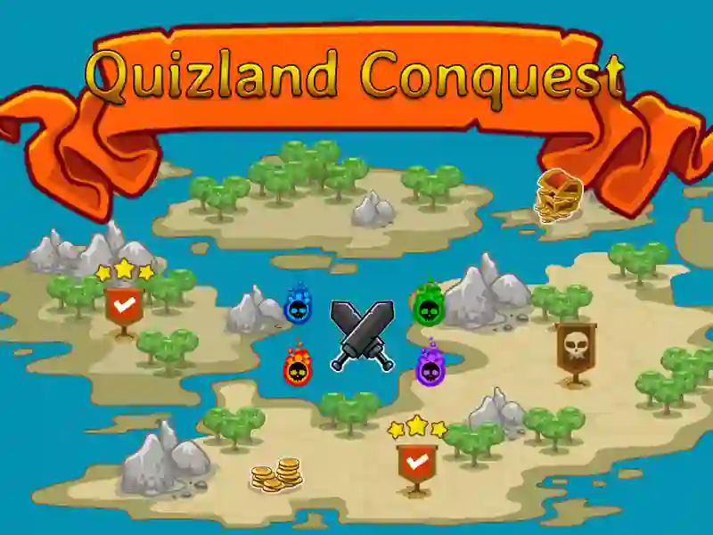 Lojë Quizland Conquest në internet