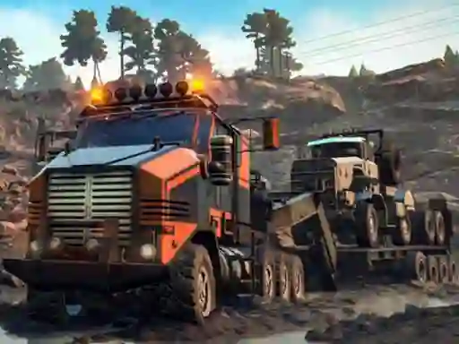 Lojë Trucks in Mud Jigsaw në internet