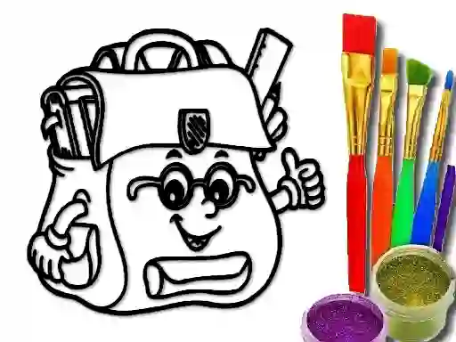 Lojë Back To School: School Bag Coloring Book në internet