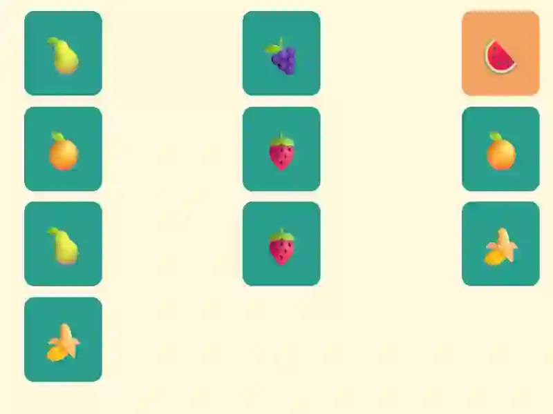 Lojë Simple Fruit Memory në internet