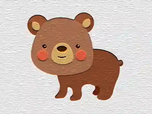 Lojë Cartoon Bear Puzzle në internet