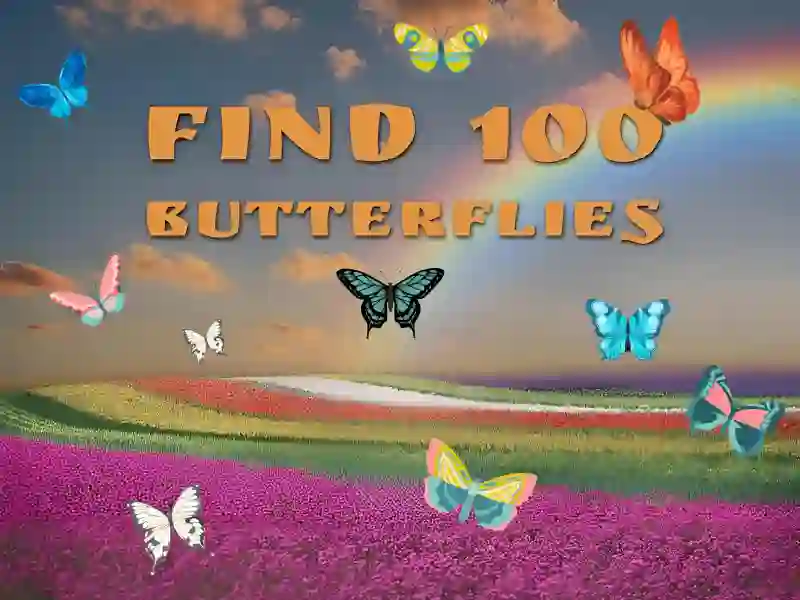 Lojë Find 100 butterflies në internet