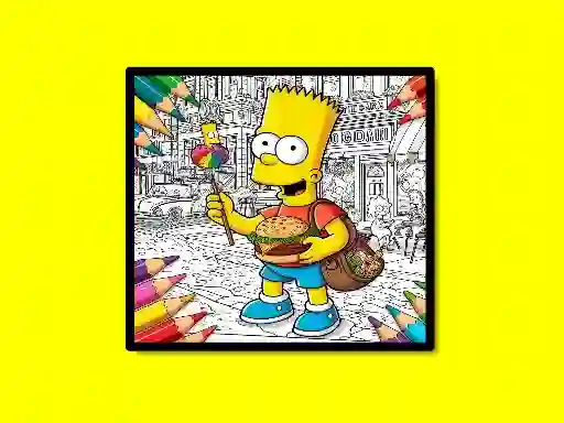 Lojë Back To School Simpsons Coloring Book në internet