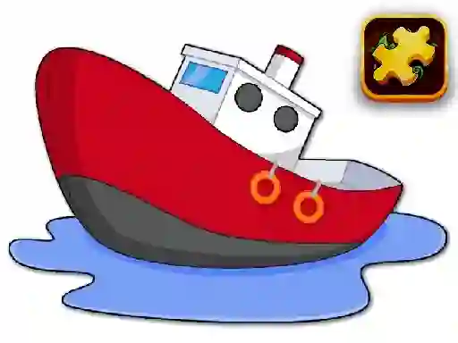 Lojë Cartoon Ship Puzzle në internet