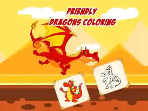 Lojë Friendly Dragons Coloring në internet