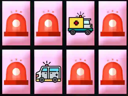 Lojë Ambulance Trucks Memory në internet