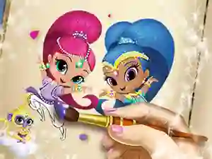Lojë Shimmer And Shine Coloring Book në internet