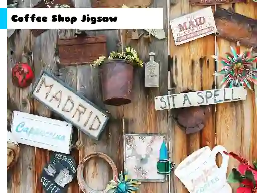 Lojë Coffee Shop Jigsaw në internet