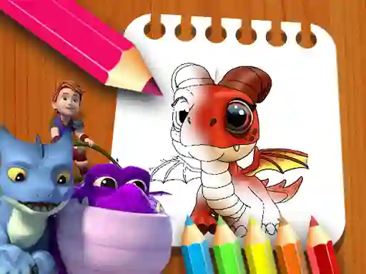 Lojë Dragon Rescue Riders Coloring Book në internet