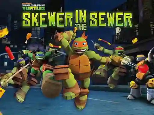 Lojë Teenage Mutant Ninja Turtles: Skewer in the Sewer në internet