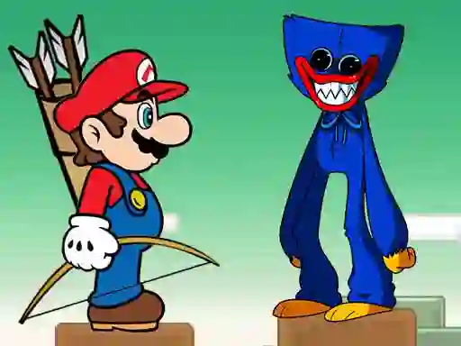 Lojë Mario vs Huggy Wuggy në internet