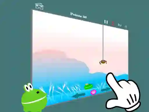 Lojë Hunt feed the frog 2 në internet