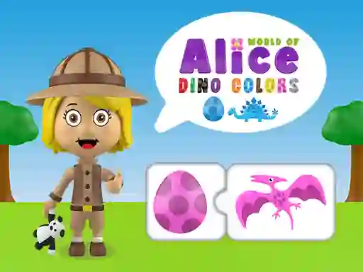Lojë World of Alice Dino Colors në internet
