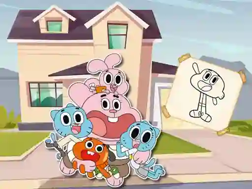 Lojë World Of Gumball Coloring Game në internet
