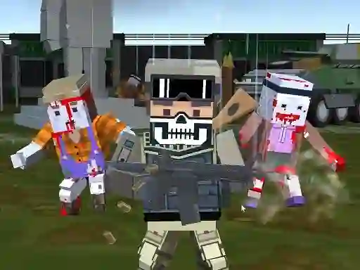 Lojë Combat Pixel Arena 3D Zombie Survival në internet
