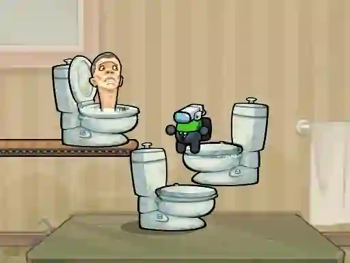 Lojë Impostor Jump Skibidi Toilet në internet
