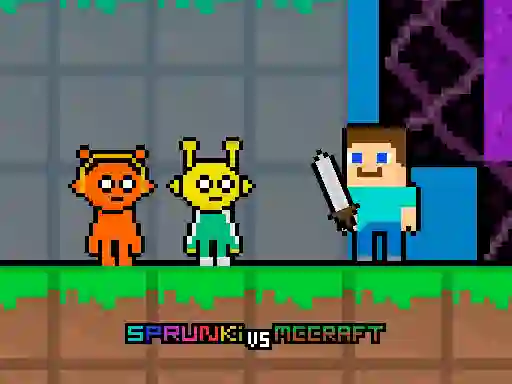Lojë Sprunki vs MCCraft në internet