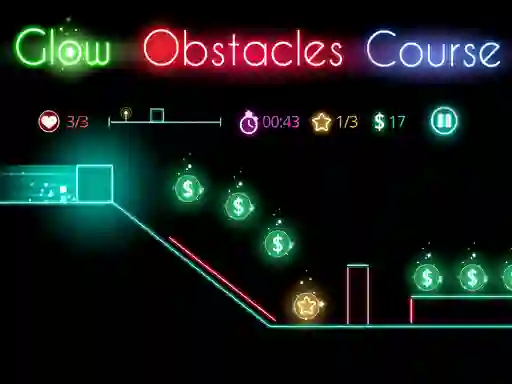 Lojë Glow obstacle course në internet