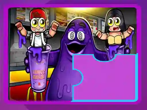 Lojë Grimace Shake Puzzle në internet