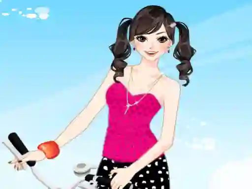 Lojë Bicycle Girl Dressup në internet
