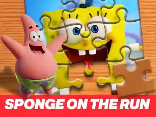 Lojë Sponge on the Run Jigsaw Puzzle në internet