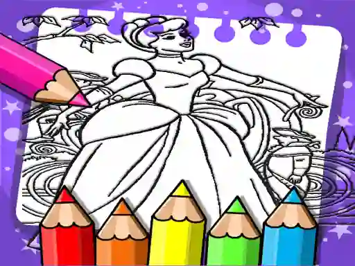Lojë Cinderella Color Book në internet