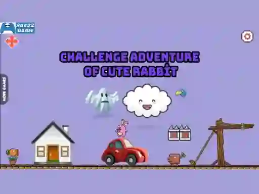 Lojë Challenge adventure of cute rabbit në internet