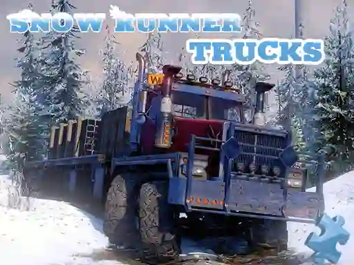 Lojë Snow Runner Trucks Jigsaw në internet