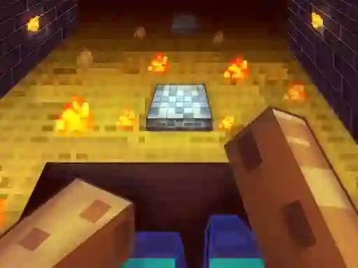 Lojë Parkour in the cave 3D në internet