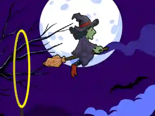 Lojë Flying witch halloween në internet