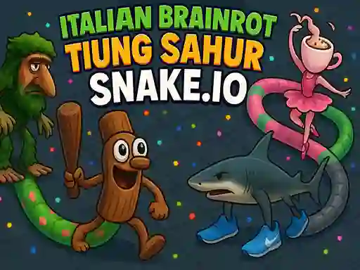Lojë Italian Brainrot Tung Sahur Snake.io në internet